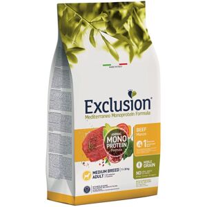 Exclusion Mediterraneo Monoproteico Noble Grain Adult Medium Manzo per Cani Adulti 12 Kg