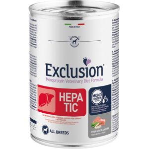 Exclusion Diet Hepatic All Breeds Maiale Riso E Piselli Alimento Umido Monoproteico Per Cani 400 Gr