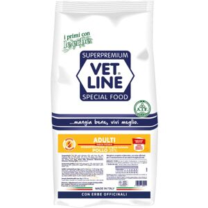 Vet Line Pollo per Cani Adulti di Piccola Taglia Monoproteico VetLine 3 Kg