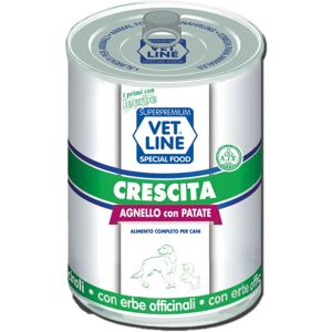 Vet Line Umido Crescita Agnello e Patate per Cuccioli Puppy VetLine 400 gr