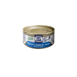 Vet Line Umido Naturale Pollo Carote e Olive per Gatti Vetline 70g