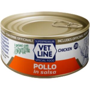 Vet Line Umido Pollo in Salsa per Gatti Vetline 70g