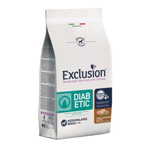 Exclusion PROMO 2x12Kg Diet Diabetic Medium Large Maiale & Sorgo Monoproteico per Cani