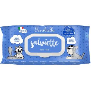 Ferribiella Salviette Detergenti Talco per Cani e Gatti 40pz 1 CONFEZIONE