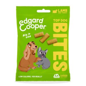 Edgard & Cooper Edgard&Cooper; Bites Bocconcini Grandi di Agnello e Tacchino Premi Addestramento per Cani 50g