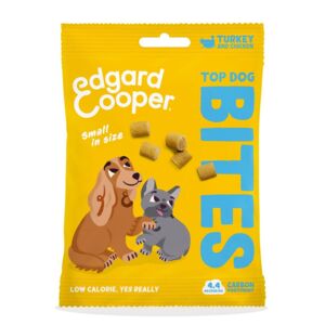 Edgard & Cooper Edgard&Cooper; Bites Bocconcini Piccoli di Tacchino e Pollo Premi Addestramento per Cani 50g