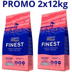 Fish4Dogs Finest Salmone Complete Adult LARGE PROMO 2x12kg (€ 89,90 A SACCO)