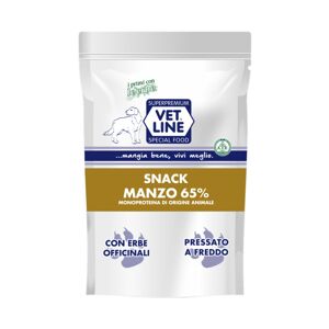 Vet Line Snack di Manzo Monoproteico Grain Free per Cani 80g VetLine