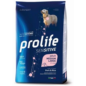 Prolife® Sensitive Adult Medium/Large Maiale e Riso per Cani 10Kg