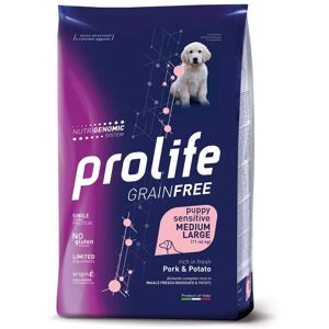 Prolife® Grain Free Sensitive Puppy Medium/Large Maiale e Patate per Cuccioli 10Kg