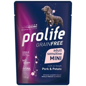 Prolife® Grain Free Adult Sensitive Mini Maiale e Patate Umido per Cani Busta da 100g