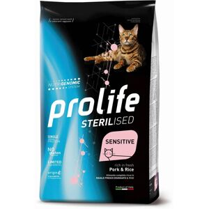 Prolife® Cat Sterilised Sensitive Adult Maiale e Riso per Gatti 7Kg