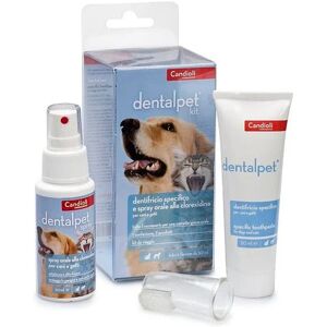 CANDIOLI Dentalpet Kit Tubo 50 Ml + Spray 50 Ml + Ditale