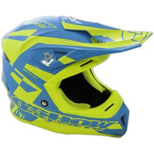 Casco Moto Cross Enduro in Fibra O'Show Fm Racing C4+ Blu Gi taglia XS