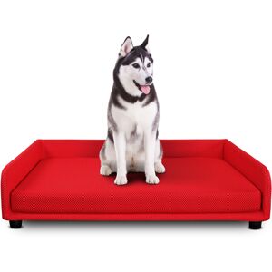 Evergreenweb Cuccia Per Cani Divano Letto King Dog Home 95x120 Rosso