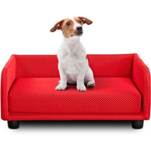 EvergreenWeb Cuccia per cani Divano letto King Dog Home 50X70 Rosso