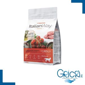 Italian Way Gatto Sterilized Sensitive Maiale e Piselli Integrali - 2+ sacchi