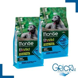 Monge Cane BWild Grain Free Acciughe con Patate e Piselli All Breeds Adult - 2+ sacchi