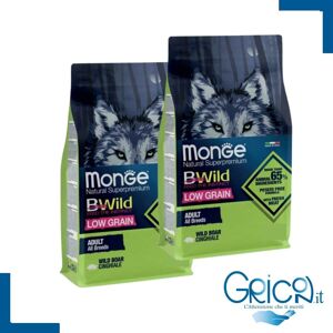 Monge Cane BWild Low Grain – Cinghiale – All Breeds Adult - 2+ sacchi