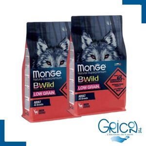 Monge Cane BWild Low Grain Cervo All Breeds Adult - 2+ sacchi