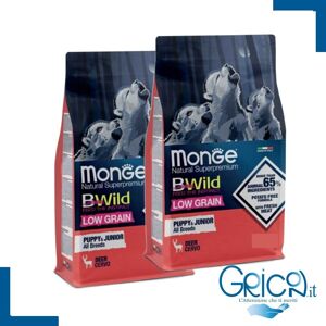 Monge Cane BWild Low Grain Cervo All Breeds Puppy & Junior - 2+ sacchi