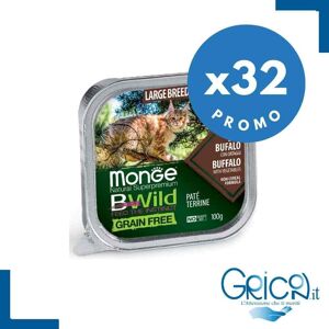 Monge Bwild Grain Free Gatto Bufalo con ortaggi (fagiolini e carote) 100 g - 32 pz