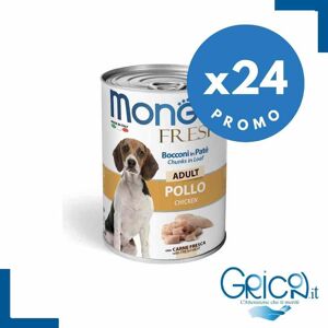 Monge Cane Fresh Bocconi in Paté con Pollo Adult 400 g - 24 pz