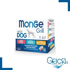 Monge Grill Dog Busta Multipack 12x100g Merluzzo Pollo E Tacchino