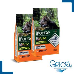 Monge Cane BWild Grain Free Anatra con Patate – All Breeds Puppy & Junior - 2+ sacchi