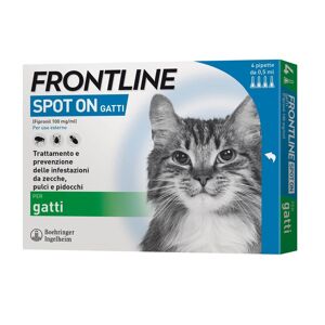 Frontline Spot-on Gatti Trattamento Antipulci 4 Pipette