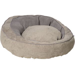 Pawhut Cuccia per Cani e Gatti Imbottita con Cuscino e Bordi Rialzati, Lettino per Animali Rivestimento in Tessuto, 85x85x35cm, Grigio