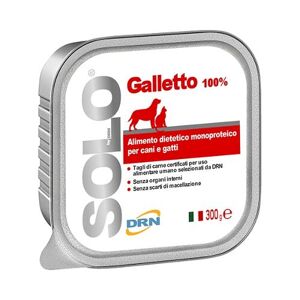 Drn Srl Solo Galletto 100% - Cani e Gatti - 300g - Alimento Naturale per Animali