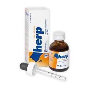 Teknofarma Vet Herp Mangime Complementare per Cani e Gatti 50ml - Integratore per la Salute Cutanea degli Animali