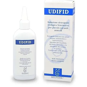 Belfarm Srl Udifid Soluzione Detergente Otologica Cani/Gatti 150ml - Pulizia delle orecchie delicata ed efficace