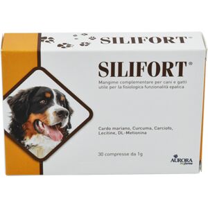 Aurora Biofarma Vet Silifort - Integratore Per Cani e Gatti Per La Funzionalità Epatica 30 Compresse