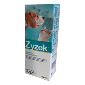 I.C.F. Ind.Chimica Fine Srl Zyzek Shampoo Antiparassitari Per Cani e Gatti 200ml - Protezione Efficace Contro Pulci e Zecche