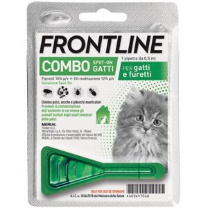 Boehringer Vet Frontline Frontline Combo Gatti e Furetti 1 Pipetta da 0,5ml - Protezione Antiparassitaria per Piccoli Felini