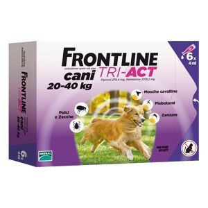 Boehringer Ing.Anim.H.It.Spa FRONTLINE TRI-ACT 20-40KG Antiparassitario - Protezione completa per cani di taglia grande - 6 pipette