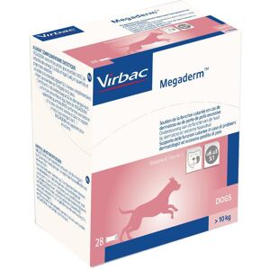 Virbac Srl Megaderm Supplemento Alimentare per Gatti e Cani Superiori a 10Kg - 28 Sacchetti Monodose da 8ml per la Cura della Pelle e del Mantello