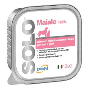 Drn Srl Solo Maiale 100% - Cani e Gatti - 100g - Alimento Naturale per Animali