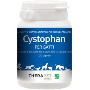 Bioforlife Italia Srl Cystophan Therapet Integratore per Vie Urinarie dei Gatti Gusto Pollo - 30 Capsule, Salute Felina Ottimizzata