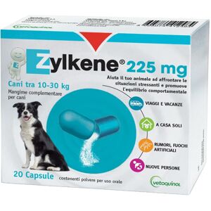 Vetoquinol Italia Srl Zylkene Cani 20 Capsule 225mg - Integratore per la Gestione dello Stress