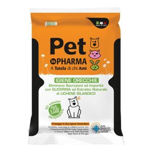 Diva International Srl Pet In Pharma Salviette Orecchie Cani 30 Pezzi - Pulizia Efficace delle Orecchie del Tuo Cane