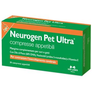 N.B.F. Lanes Srl Neurogen Pet Ultra Mangime Complementare per Cani e Gatti 30 Compresse - Supporto Cognitivo per Animali Domestici Anziani