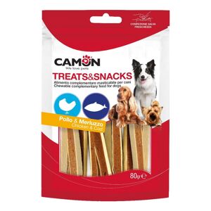 Camon Spa Treats&Snacks Sandwich Pollo e Merluzzo 80g - Alimento Complementare Masticabile Per Cani