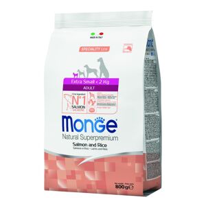 Monge & C. Spa Monge Salmone e Riso Cibo Secco per Cani Adulti Taglia Molto Piccola Sacco 800g