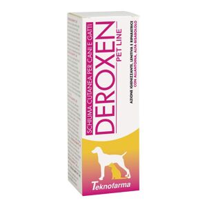 Teknofarma Srl Deroxen Pet Line Schiuma Cutanea 100ml - Schiuma Detergente per la Cura della Pelle dei Cani e Gatti