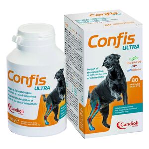Candioli Veterinari Confis Ultra Integratore per Osteoartrite dei Cani 80 Compresse - Supporto Articolare Potenziato per Cani