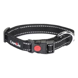 Camon Spa Collare Low Tension Reflex Nero 25x420/680mm, 1 Pezzo - Accessorio per Cani e Gatti ad Alta Visibilità