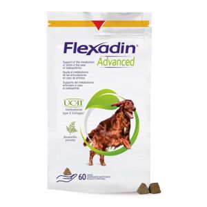 Vetoquinol Flexadin Advanced Mangime Complementare Articolazioni Cani Adulti 60 Tavolette - Sostegno Articolare di Qualità per Cani